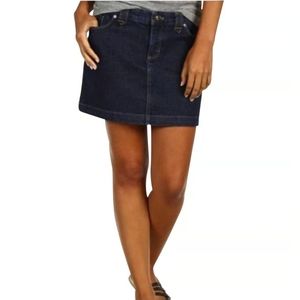 Patagonia organic cotton denim jean mini skirt - dark wash